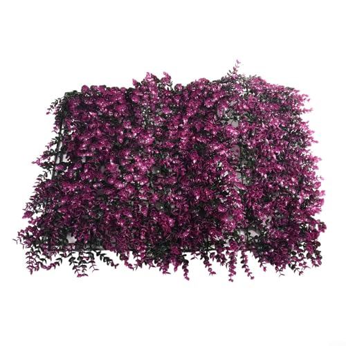 BlesConi Alfombrilla de césped artificial para decoración de pared, panel de césped sintético para decoración del hogar y boda, 40 x 60 cm, morado claro