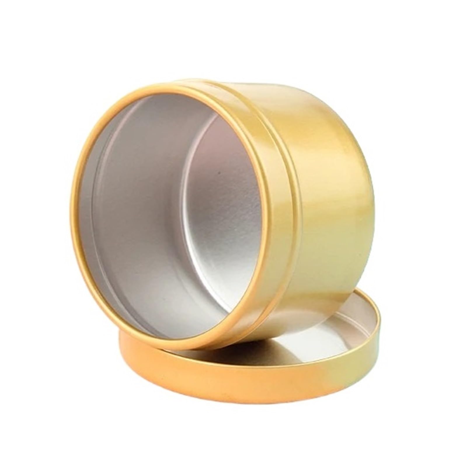 Candle Jars, Empty Aluminum Round Tin Candle Jars 50ml Multicolor 20/60/80/100pcs With Lids(Gold,20pcs)