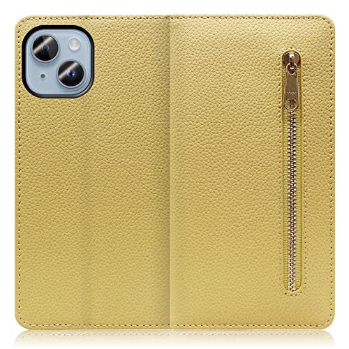 LOOF POCKET �{�v �t�@�X�i�[�t�� �蒠�^ �X�}�z�P�[�X for iPhone 14 Plus �p �P�[�X �J�o�[ �蒠�^�P�[�X �J�[�h���[ �}�O�l�b�g�Ȃ� �x���g�Ȃ� �|�P�b�g �t�@�X�i�[ [�W���X�~���C�G���[]