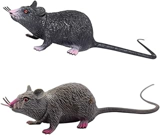 NOLITOY Fake Mice 2pcs Halloween Fake Rat, Simulation Model, Plastic Rat for Halloween Trick Prank Props Fake Rats Halloween Decor