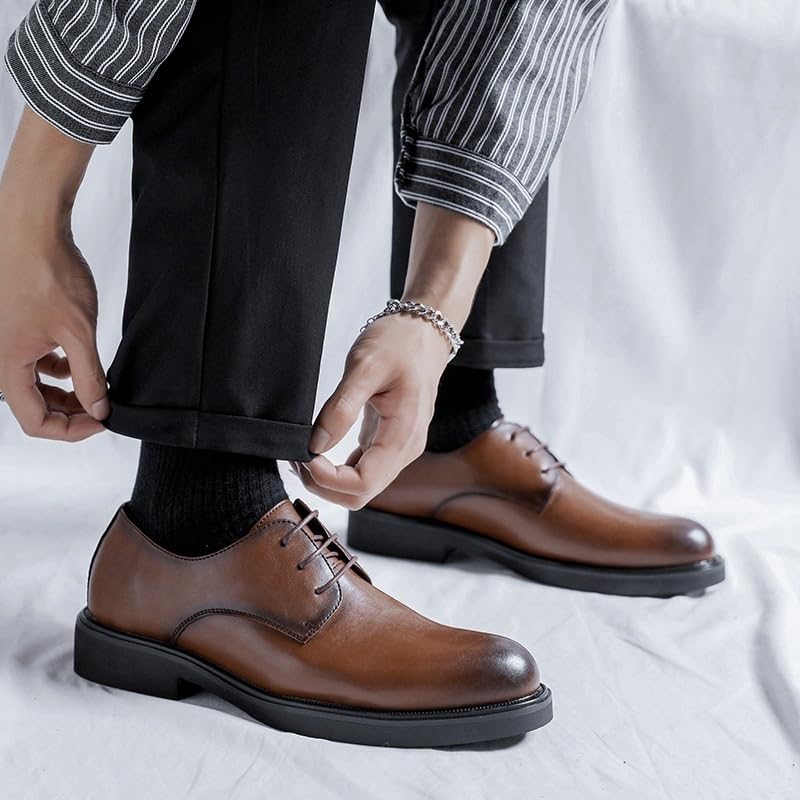 Formal Leather Monk Strap Loafers for Men Design Pointed-Toe Business Dress Shoes Comfortable Insole Slip Resistant Office Style Wedding Ready3