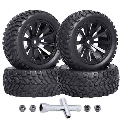 Allinrc 12Mm Hex Rc Wheels And Tires 1/10 On Road Rally Tires Height 2.99 Inch / 76Mm (Set Of 4) #TOP17
