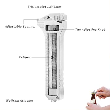 Compact Titanium Multi-tool, Pocket Multitool Mini Wrench, Bottle Opener Keychain, Mini Alloy Multi-tool for Everyday Prep, Repairing, Backpacking, Camping, And Hiking(2pcs)