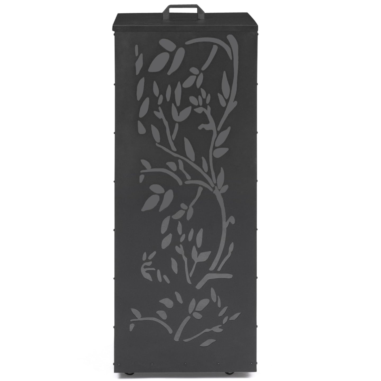 IDMarket - Depósito de pellets 55KG almacenamiento de pellets 35 x 35 x 92 cm - motivo floral