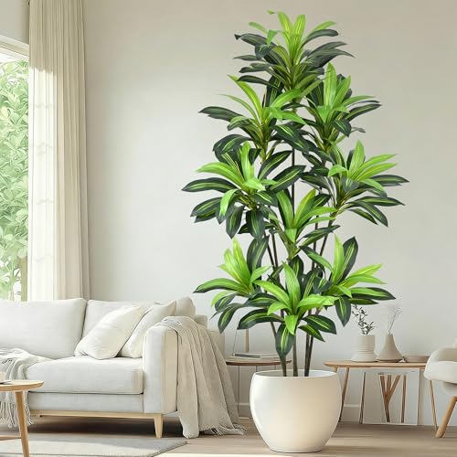 Artificial Dracaena Tree 7ft - Large Tall Faux Trees Indoor