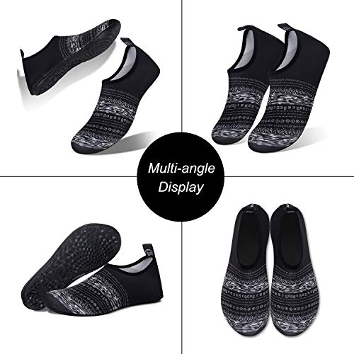 Image of WateLves Water Shoes for Womens Mens Barefoot Quick-Dry Aqua Socks for Beach Swim Surf Yoga Exercise New Translucent Color Soles