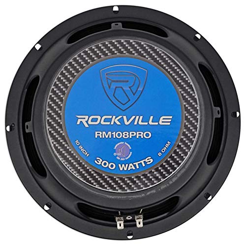 Rockville RM108PRO 10" 600 Watt 8 Ohm SPL Car Midrange Mid-Bass Pro Speaker - Image 4