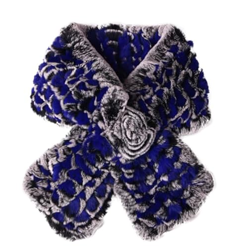 Valpeak Real Fur Scarves Women Winter Fur Neck Warmer Scarf Cold Weather Rabbit Knitted Fuzzy Fluffy2