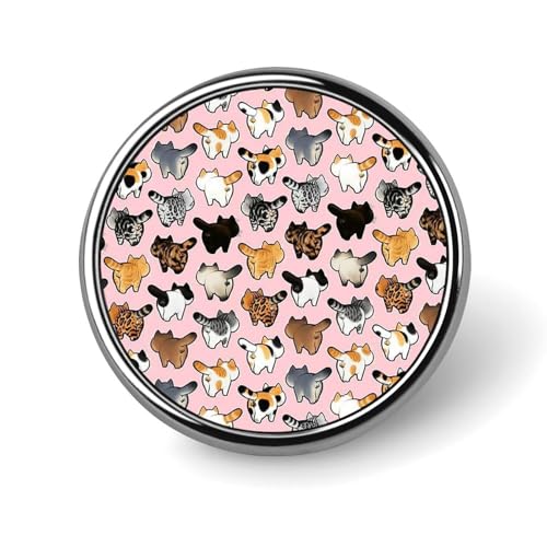 ピンバッジ 萌え 猫 ネコ柄 ブローチ ラペルピン 円型 フォーマル 胸飾り アクセサリー 卒業式 結婚式 卒園式 入学式 誕生日 記念日 簡単取付 人気 おしゃれ かわいい プレゼント 贈り物 ギフト