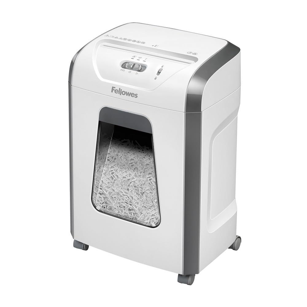 Fellowes Powershred FS-12C Destructeur de Documents Coupe Croisée 12 Feuilles Corbeille 19L Sécurité DIN P4