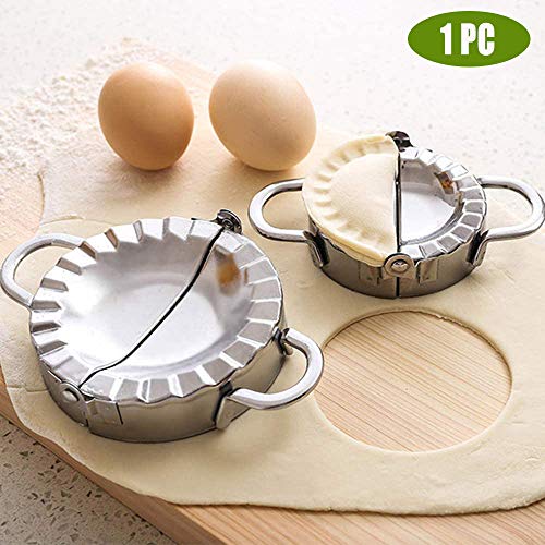 Htovila Dumpling Maker 1PC Dough Press Circle Cutter Ravioli Empanada Maker Stainless Steel Mold Kitchen Tools-S