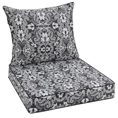 Image of Favoyard Outdoor Deep Seat Patio Cushions Set, 22 inch x 22 inch, Rainproof, Garden