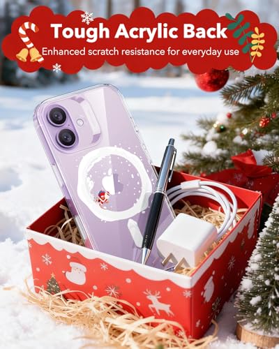 Image of ESR for iPhone 17 Case, Camera Control Cover, Compatible with MagSafe, Shockproof Military-Grade Protection, Magnetic Phone Case for iPhone 17, Classic Hybrid Case, Santa Skater