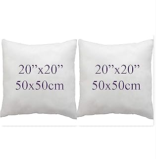 ARLINENS Duck Feather & Down Cushion Pads Inners Inserts Fillers Available in 16" 18" 20" 22" 24" (20x20, pack of 2)