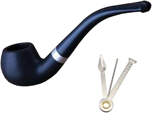 VOVCIG Tubos Tubos de cigarros Tubos Durable Pipe con caja Tubos Accesorios (negro)