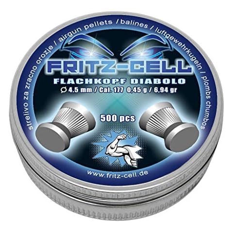 WEILAX 500 Flachkopf Diabolos 4,5mm Fritz-Cell für Luftgewehr Luftpistole Cover