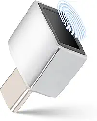 Yoidesu Leitor De Impressão Digital Usb-C, Scanner Biométrico, Olá, Plug And Play, Usb Tipo C, Dispositivo Identificação Compatível Com Pcs E Laptops 11 10 Polegadas, Autenticação Login Rápida Segur