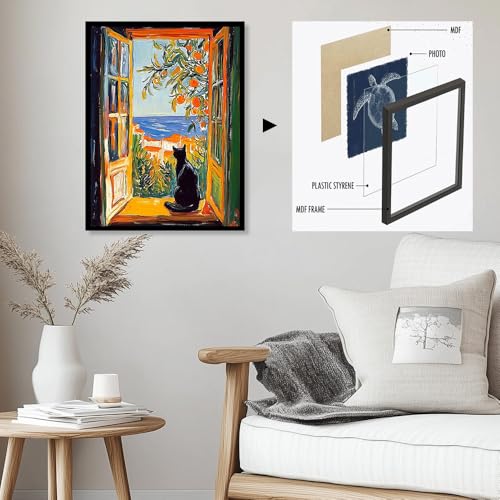 Tableau Matisse avec chat mignon pour égayer une chambre à coucher