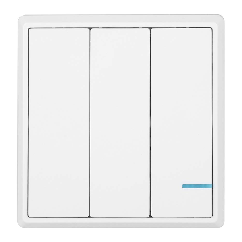 Kit de commutateur d'éclairage sans fil, 220V 1/2/3 canaux interrupteur mural à distance sans fil, IP54 étanche, pour la maison, le bureau, la chambre à coucher, la salle de bain(EU)(#3)