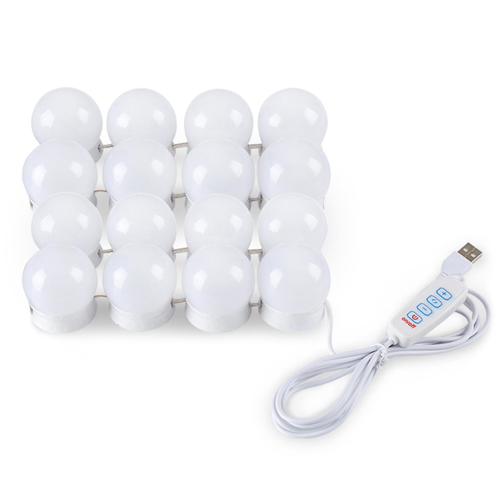 Layhou LED Vanity Mirror Dimmable Makeup Mirror Lights with 3 Color Temperatures and 10 Brightness Levels - Fill Light USB Plug and Play