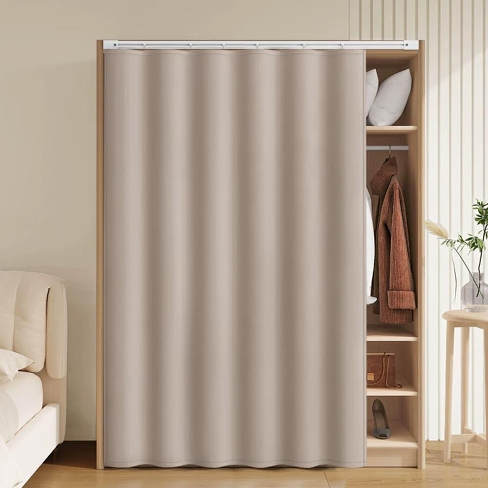 Rideaux sous l'évier et placard de cuisine marron 130x200cm pour ranger discrètement