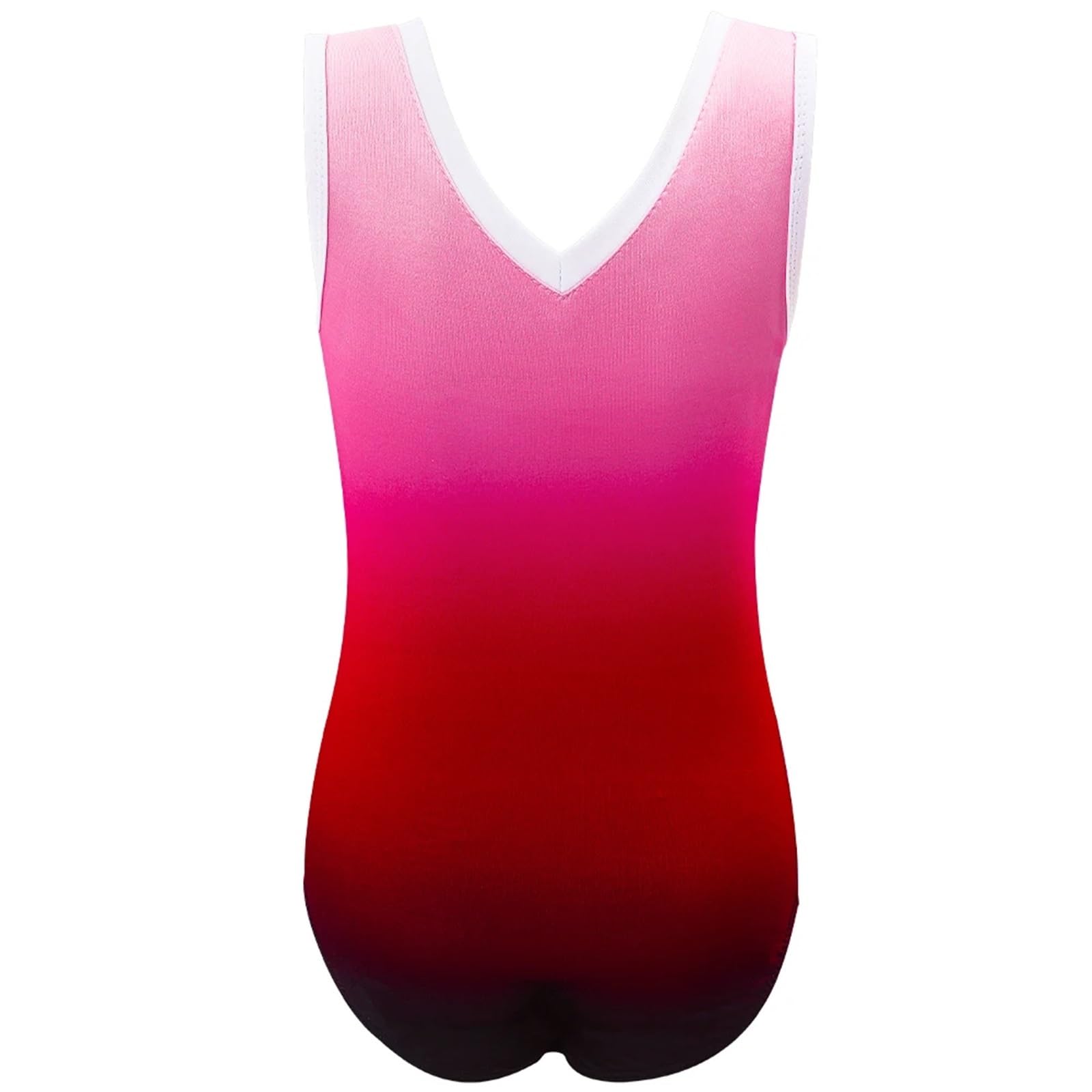 Maillot Gimnasia Ritmica Malla de Gimnasia for niñas, Brillante, con Diamantes, for Ballet, Baile, Traje de una Pieza, Ropa de práctica, Disfraz for Escenario(Red,6Y)