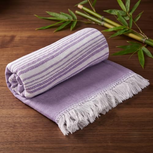 Image of 100% Bamboo Towels for Bath, Ultra Soft Skin-Friendly Travel Towel, Lightweight Quick Dry Bamboo Bath Towel Large Size for Men & Women, Highly Absorbent & Anti-Odour Towels, Amrthyst Violet