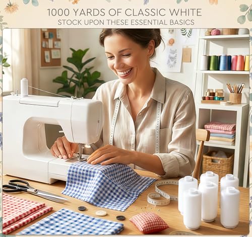 Hilo para coser ilauke 12 bobinas 1000 yardas cada una miniatura 4