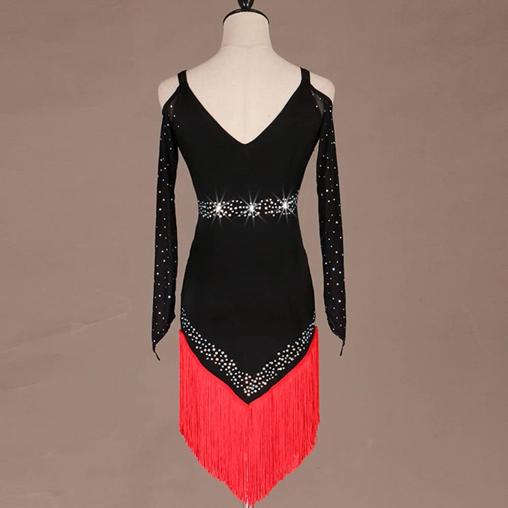 Latin Dance Dresses for Women Strapless Modern Salsa Competition Costume Rhinestone Tango Ballroom Performance Clothes