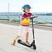 HOMCOM Patinete Eléctrico Scooter Manopatín con Manillar Ajustable Plegable con Doble Freno...
