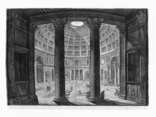 Panthéon Piranesi Toile Encadrée Affiche Tableau Architecture Paysage 86x115cm