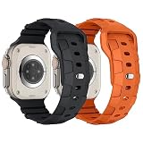 Sport Bands Compatible with Apple Watch Ultra 2 Band/Apple Watch Ultra Band 49mm 45mm 44mm 42mm for Men Women, Waterproof Silicone Wristbands Replacement Strap for iWatch Series 9 8 7 6 5 SE Ultra