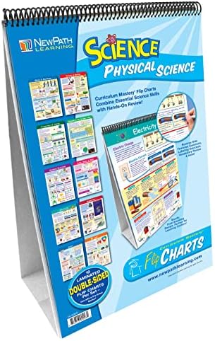 NewPath Learning - 34-6009 10 Piece Mastering Middle School Physical Science Curriculum Mastery Flip Chart Set, Grade 5-9