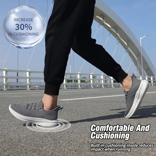 Image of VAMJAM Men's Running Shoes Slip On Walking Shoes Non Slip Lightweight Workout Breathable Gym Sneakers Fashion Mesh Sneakers