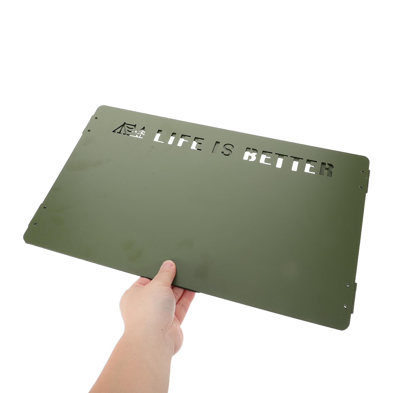 Paravento Pieghevole per Fornelli da Campeggio in Ferro a 3 Pannelli con Borsa Antivento per Cucine da Esterno Accessorio Portatile per Barbecue Picnic Escursionismo e