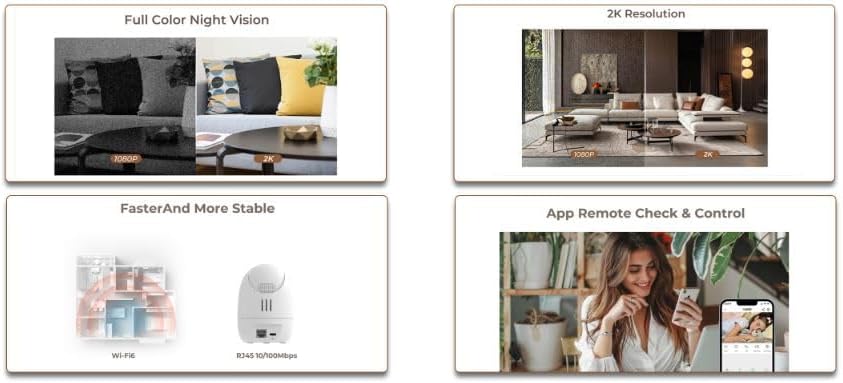 Full Color Night Vision and 2K Resolution comparison