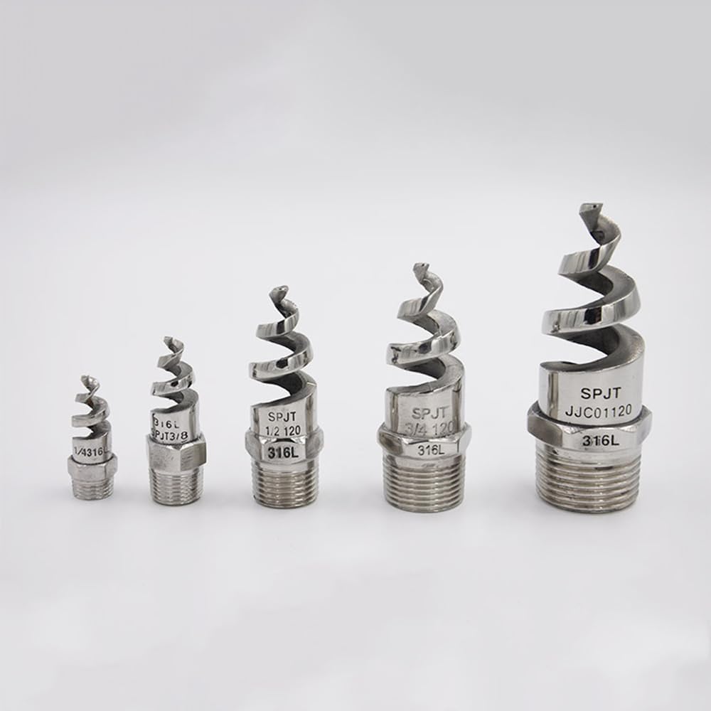 1/4" 3/8" 1/2" 3/4" 1" - 2" BSPT Male Spiral Cone Atomization Misting Spray Nozzle Sprinkler 304 Stainless Steel Home Garden(Polishing,SUS 304_2")
