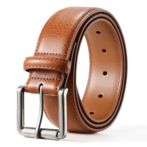 BELTROAD Ledergürtel Herren Gürtel Herren Split Leather 40mm breit Männer Gürtel Herrengürtel for Arbeitshose Jeans Geschenke Braun 100cm