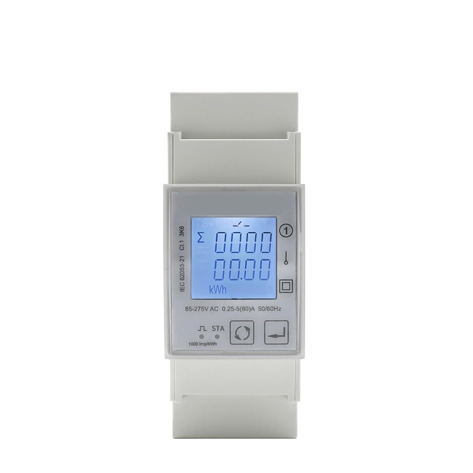 Compteur d'énergie intelligent WiFi monophasé avec minuterie KWh