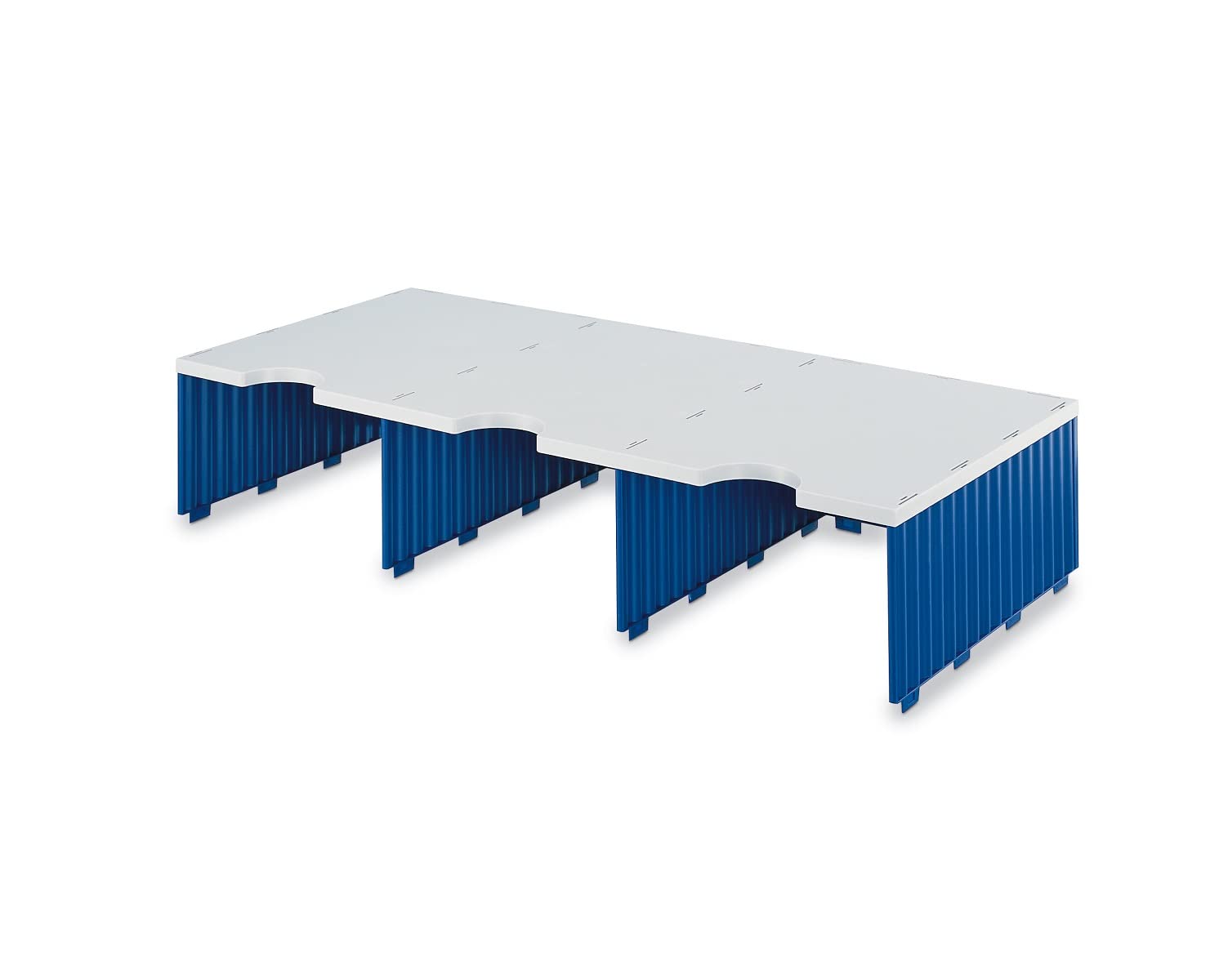 Styro 268132138 - Modulo di estensione Trio per vaschette portadocumenti styrodoc®, 723 x 331 x 140 mm, grigio/blu