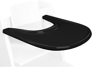 Tray Compatible with Stokke Tripp Trapp Chair, Full Cover High Chair Placemat for Stokke High Chair Replacement Tray High Chair Accessories for Toddler 6-36 Months (Black)
