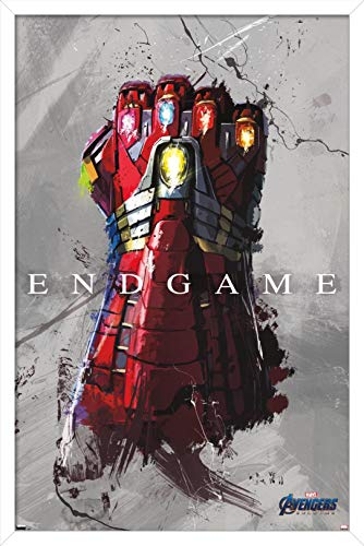Poster Marvel Avengers Endgame Stark Gauntlet affiche murale encadrée 56x86