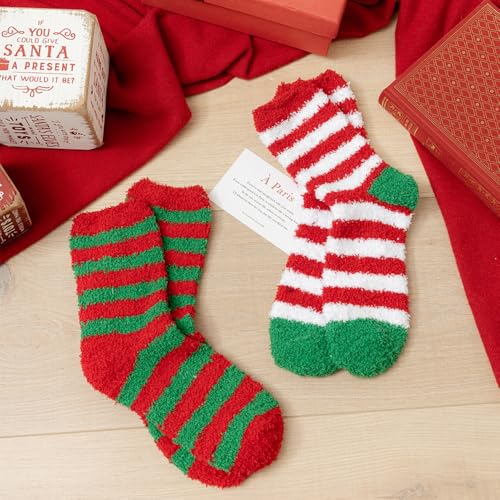 Image of Ginmewrae Fuzzy Socks for Women, Mothers Day Gifts Cozy Warm Fluffy Socks Thick Slipper Socks Birthday Valentine's Day Gifts
