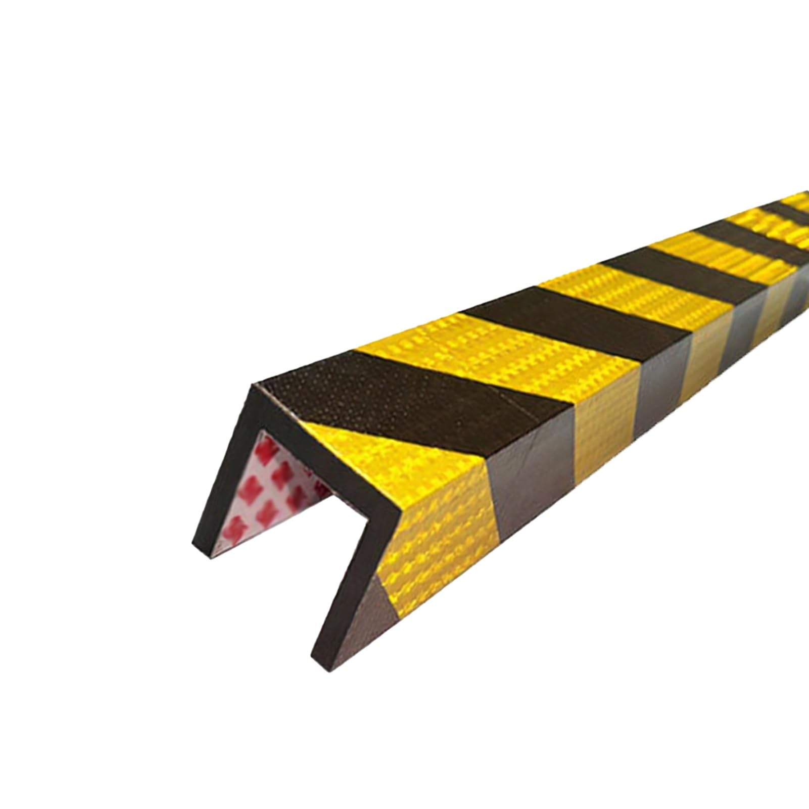 Protector de bordes de espuma, almohadillas de seguridad en forma de U con rayas reflectantes, protectores de esquina autoadhesivos para paredes, protección de bordes industriales, 30 unidades