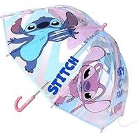 CERDÁ LIFE'S LITTLE MOMENTS Disney Frozen Mickey Minnie and Stitch Umbrella for Kids - Children's Umbrella Windproof and Waterproof with Colourful Design and Ergonomic Handle, Stitch., Standard