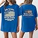 Women 4th of July Round Neck Tops Casual Loose 250 Anniversary Printed Shirts Independence Day Short Sleeve Blouse
