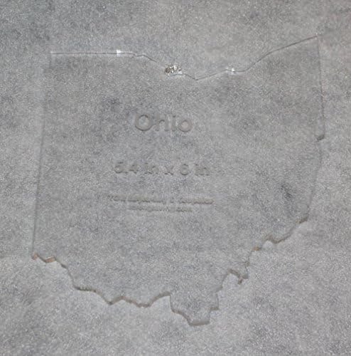 State of Ohio Template 5.4 Inch X 6 Inch - 1/4 Inch Thick