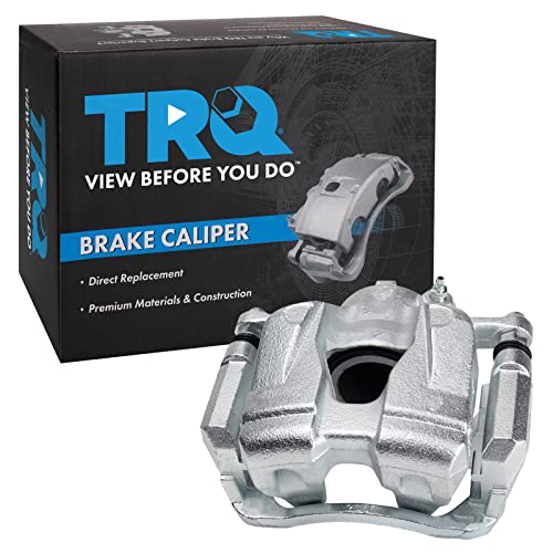 Image of TRQ Front Left Brake Caliper w /Bracket Drivers Side | For 2016-2018 Fiat 500X 2015-2018 Jeep Renegade