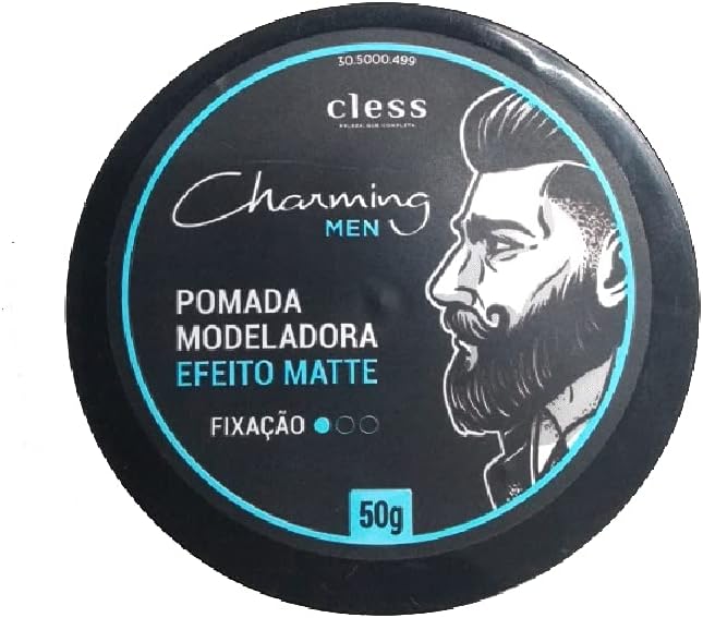 Pomada Cless Charming Azul 50g Matte Normal — Melhor Fixação Matte
