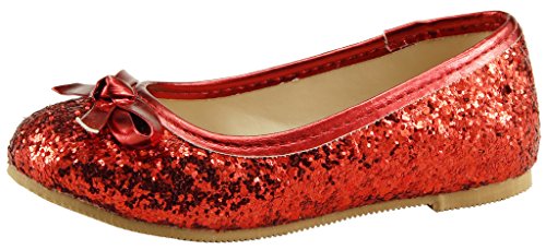 The Doll Maker Bow Top Glitter Flat - Td173032A-12 Red #TOP5